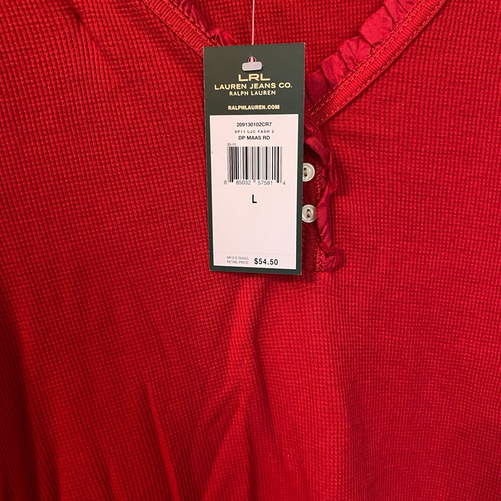 Lauren Ralph Lauren Red Long Sleeve